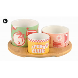 Plateau rond 3 raviers Apero Club DLP