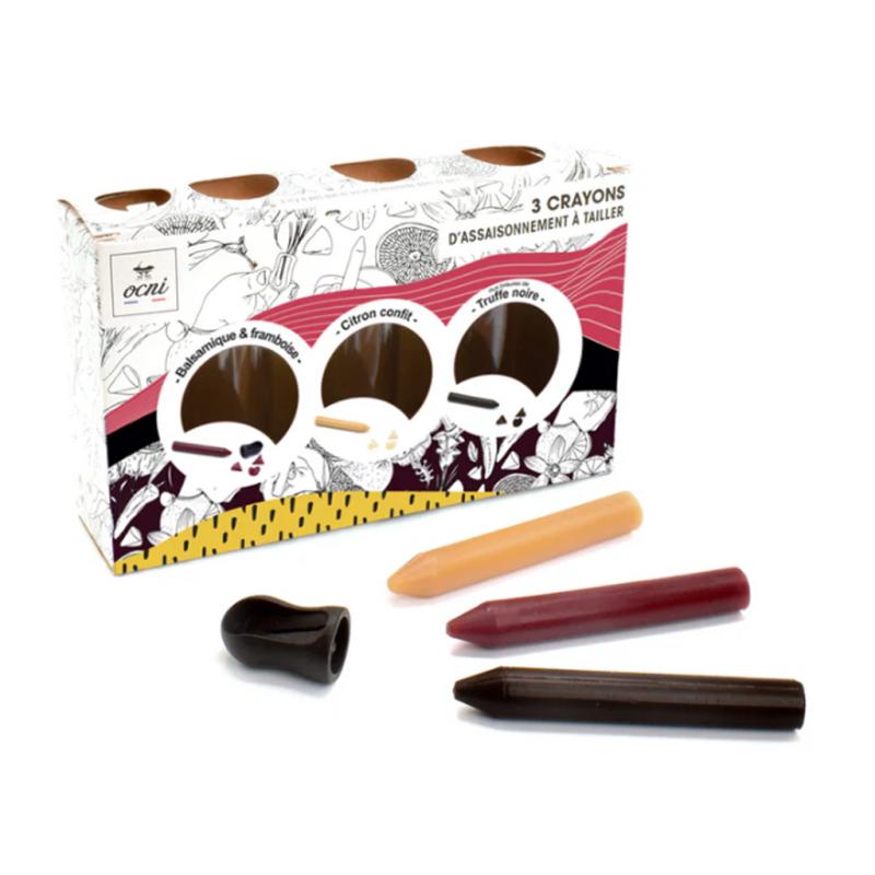 Coffret 3 crayons COMPTruffe, balsamique/framboise, citron OCNI (copie)