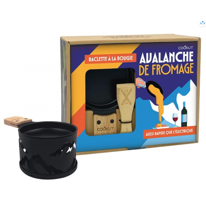 Raclette bougie pour 2 Noir montagne