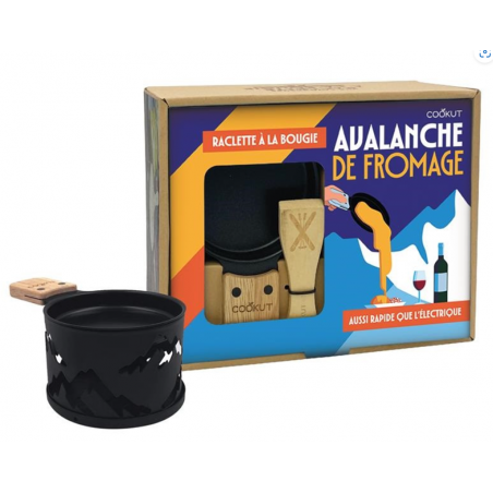 Raclette bougie pour 2 Noir montagne