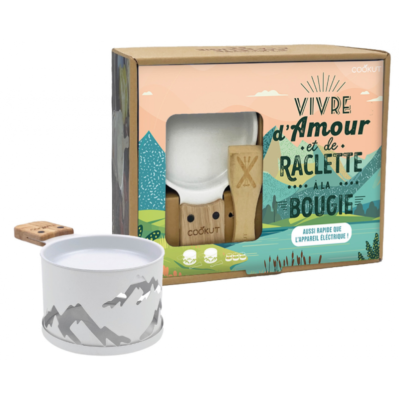Raclette bougie pour 2 Montagne BLANC