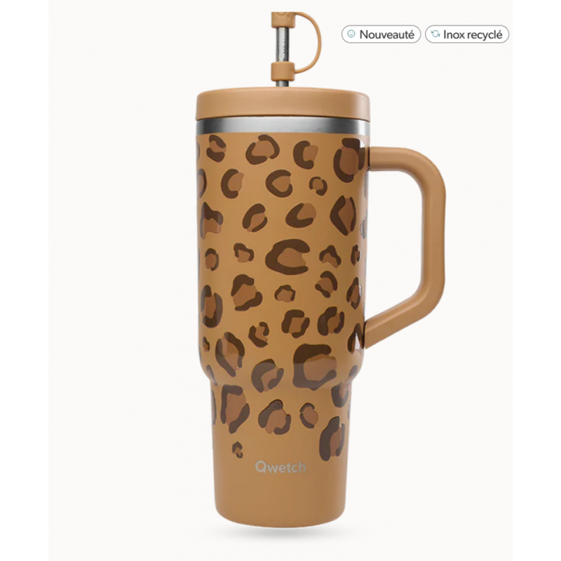 Travel cup isotherme inox Matt WILD CAMEL 900ml QWETCH