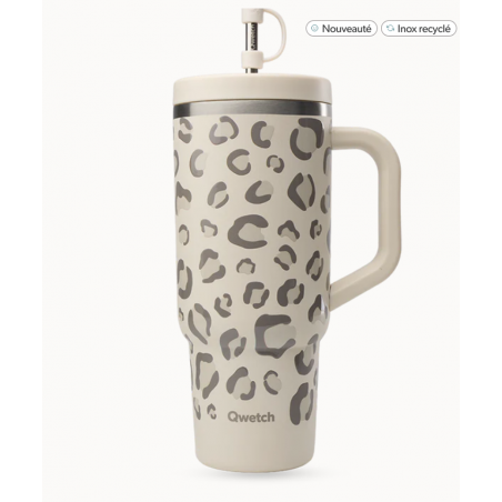 Travel cup isotherme inox Matt WILD SABLE 900ml QWETCH