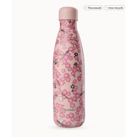 Bouteille isotherme flowers pastel rose 500 ml