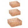 Set de 3 paniers carrés Fibre de palme