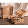 Set de 3 paniers carrés Fibre de palme