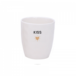 gobelet message kiss doré D7.3*H8.2 OPJET