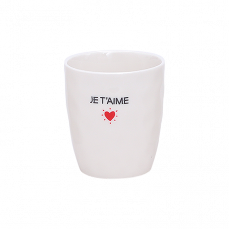 gobelet message je t'aime D7.3*H8.2 OPJET