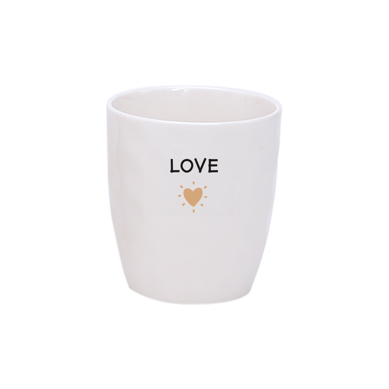 gobelet message love doré D7.3*H8.2 OPJET