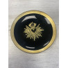 assiette noir ex voto pm D15 H1.2 cm OPJET