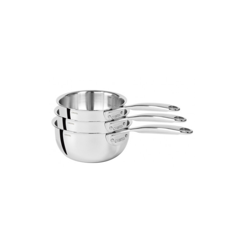 3 CASSEROLES 16-18-20CM CASTEL PRO CRISTEL