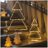 Sapin lumineux LED perles et métal H 50cm