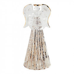 Ange porte-bougie GM en verre transparent