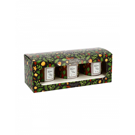 Coffret 3 bougies Thé au Coin du Feu - Biscuits Enchantés - Chocolat Chaud 90g