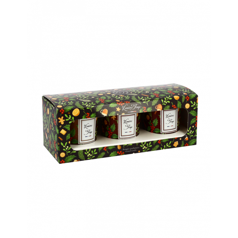 Coffret 3 bougies Biscuits Enchantés - Pain d'Épices - Orange Cannelle 90g