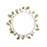 Couronne feuille d'érable laiton et perles de bois rouges La Maison de Lilo