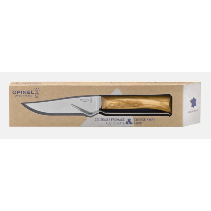 Set fromage olivier couteau fourchette OPINEL