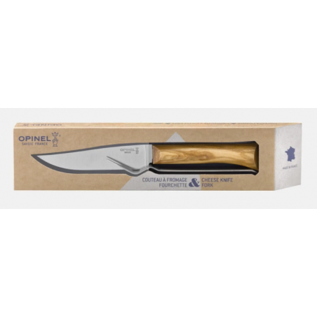 Set fromage olivier couteau fourchette OPINEL