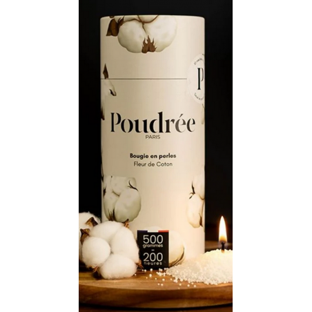 Bougie POUDREE Fleur de coton 500g