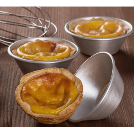 6 moules Pastéis de Nata 5.9*2.3cm alu Patisse