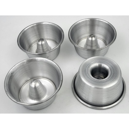 4 mini moules baba/savarin 8*3.6cm alu Pâtisse