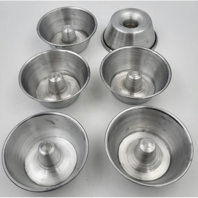6 mini moules baba/savarin 7*3.8cm alu Pâtisse