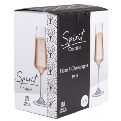 Lot de 6 flûtes 19cl Bastide