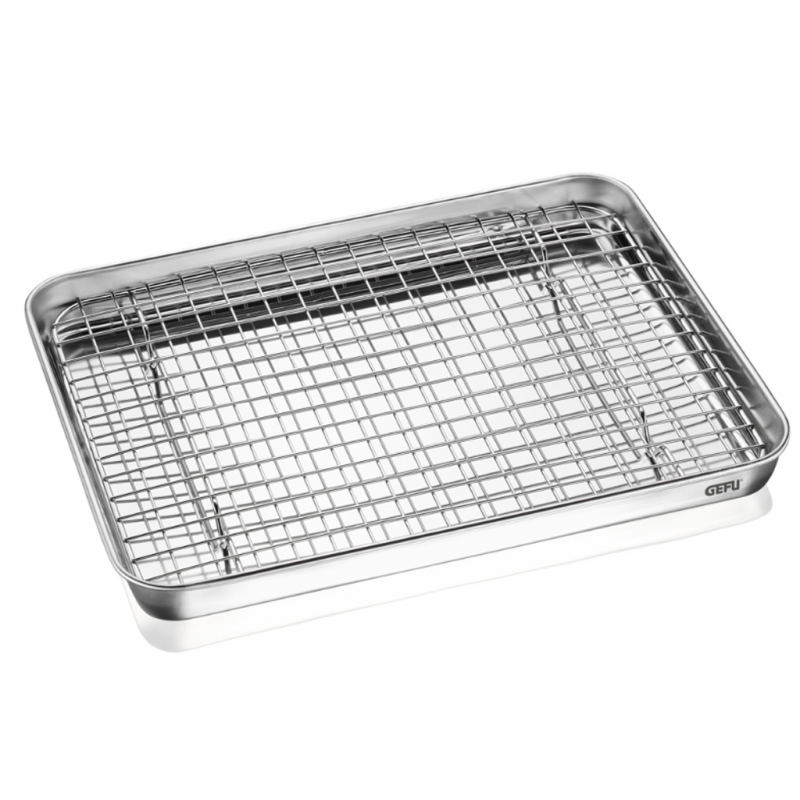 Plat inox + grille 31.5cm Bastide