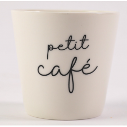 moyen gobelet blanc "Petit café"  200ml S. Janière