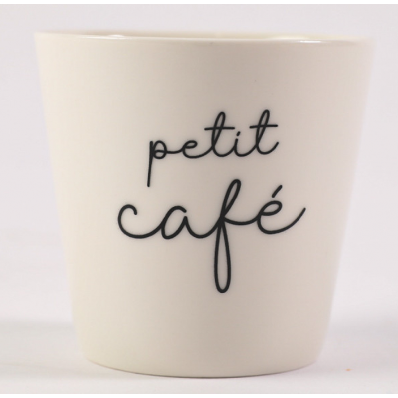 moyen gobelet blanc "Petit café"  200ml S. Janière