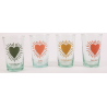 4 Verres beldi empilables "coeur soleil" Sophie Janière