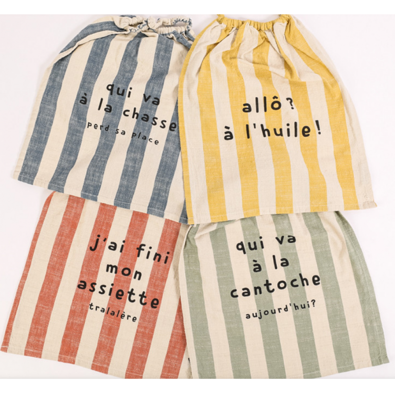 Bavoir enfant "A l'eau..." coloris et messages assortis