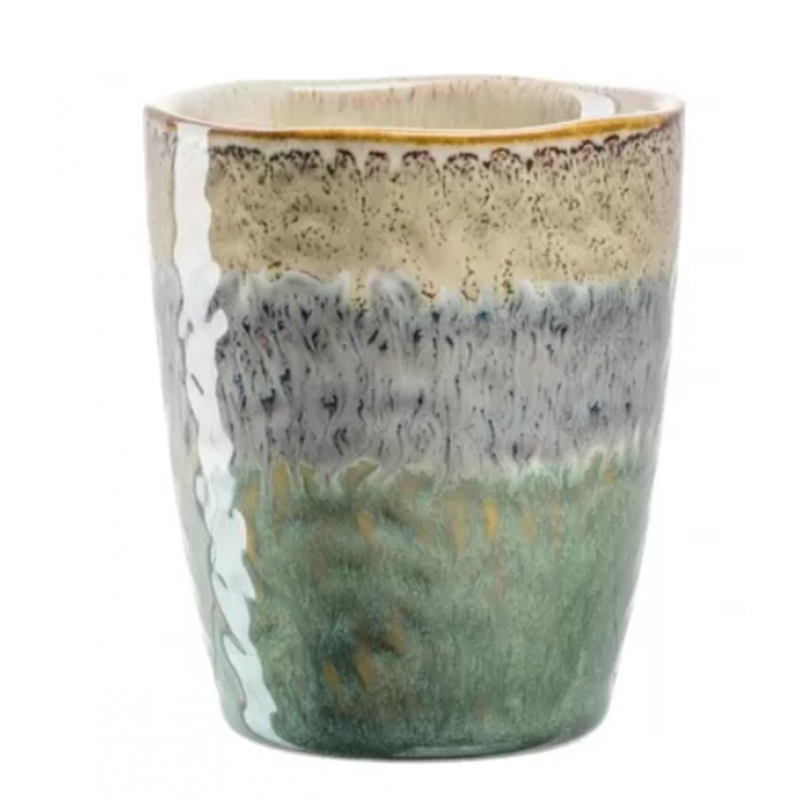 Mug Matera beige vert 300ml LEONARDO