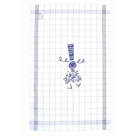 Torchon TRADI CARREAUX BLEU