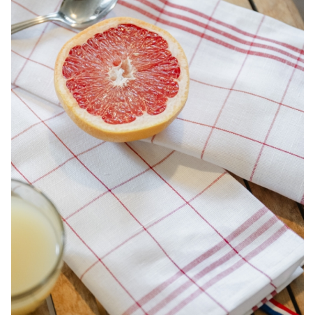 Torchon TRADI CARREAUX ROUGE