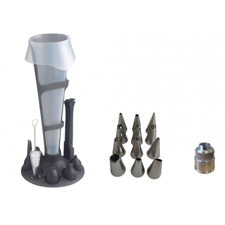 Set poche à douilles 1litre+12 douilles inox MASTRAD