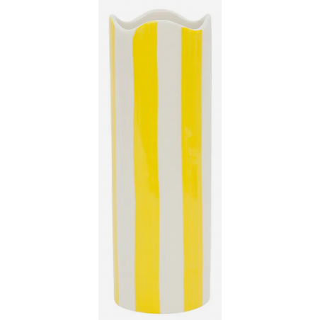 vase cylindrique artist ecru jaune