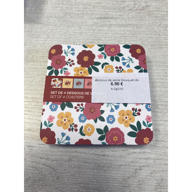 dessous de verre bouquet de roses DLP