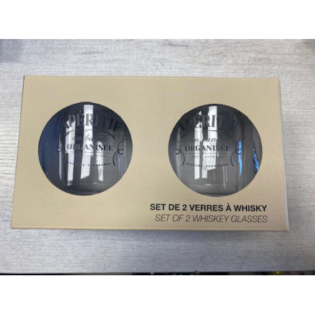 Set de 2 verres à whisky en bande organisée