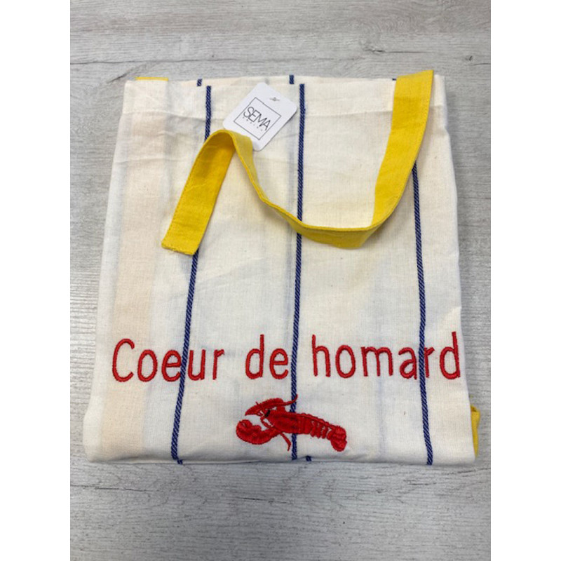 tablier plouf and sun jaune et blanc 73*90