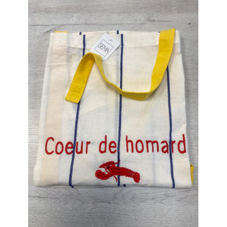 tablier plouf and sun jaune et blanc 73*90