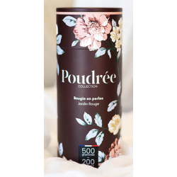 Bougie POUDREE Jardin Rouge HERITAGE 500g
