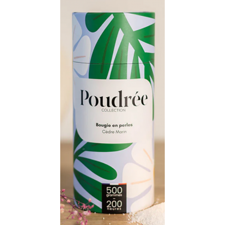 Bougie POUDREE Cèdre marin FLORA 500g