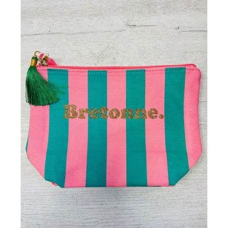 trousse rayée sunset bretonne