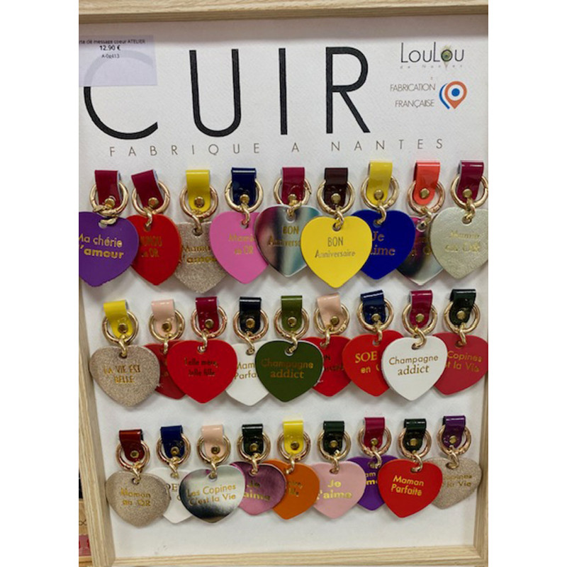 porte clé message coeur ATELIER LOULOU