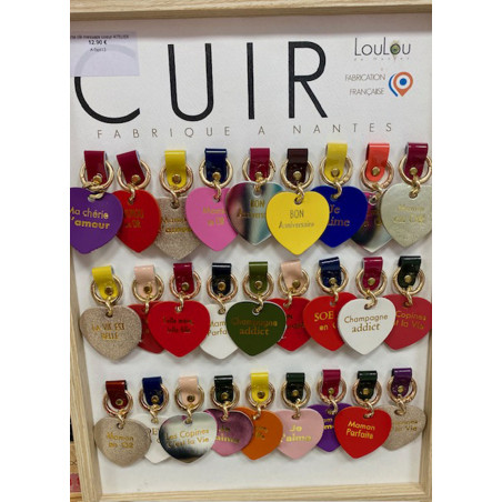 porte clé message coeur ATELIER LOULOU