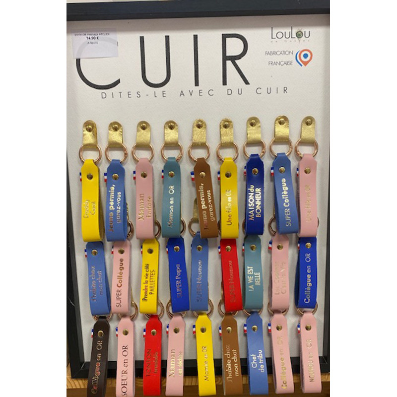 porte clé message  ATELIER LOULOU