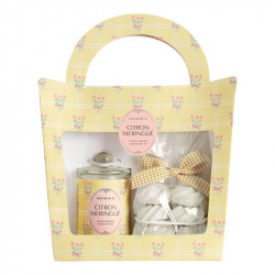 Coffret bougie 100g et decors Citron meringué Gourmandises d'été
