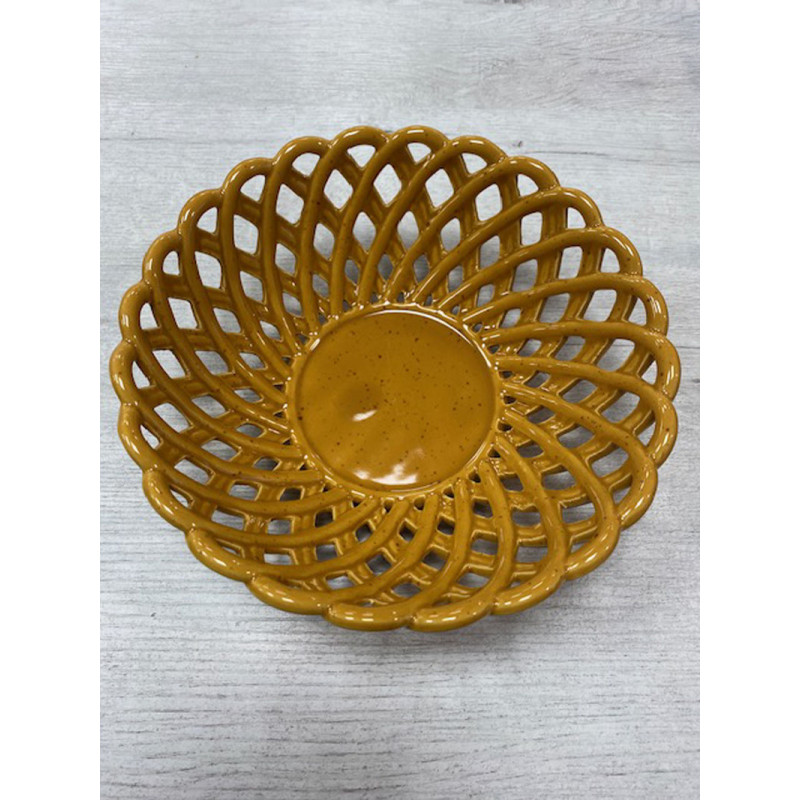 Coupe colorea moutarde D20*H6.5