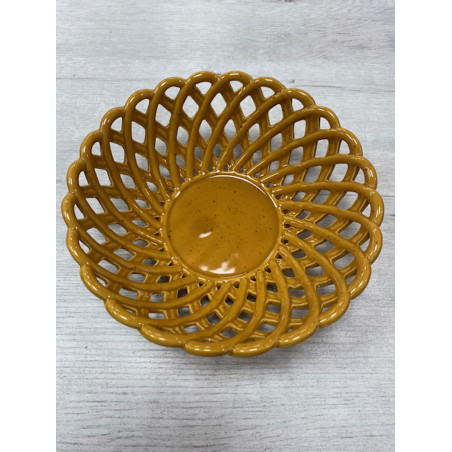 Coupe colorea moutarde D20*H6.5